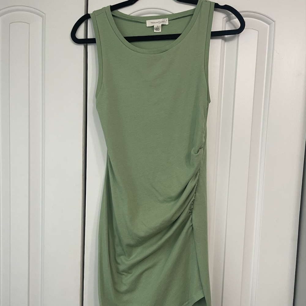 Treasure and Bond Ruched Side Mini Dress